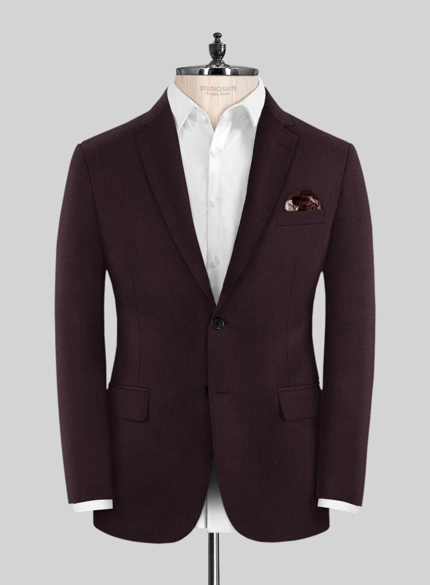 Marco Stretch Dark Wine Wool Jacket