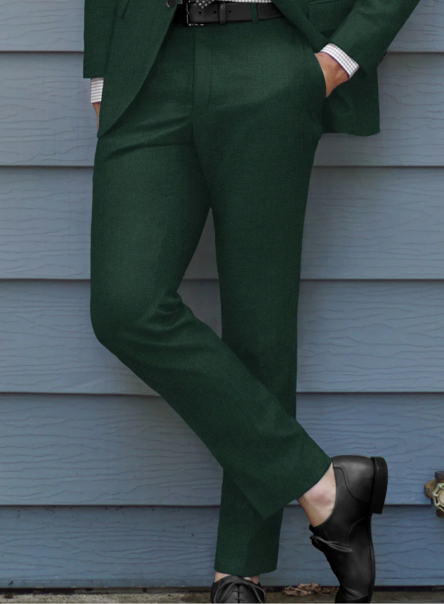 Marco Stretch Emerald Green Wool Suit - Image 6