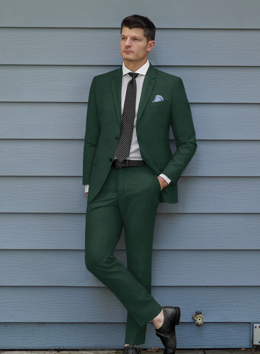 Marco Stretch Emerald Green Wool Suit