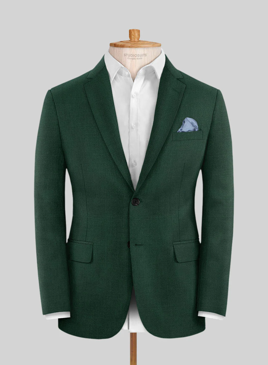 Marco Stretch Emerald Green Wool Suit - Image 4