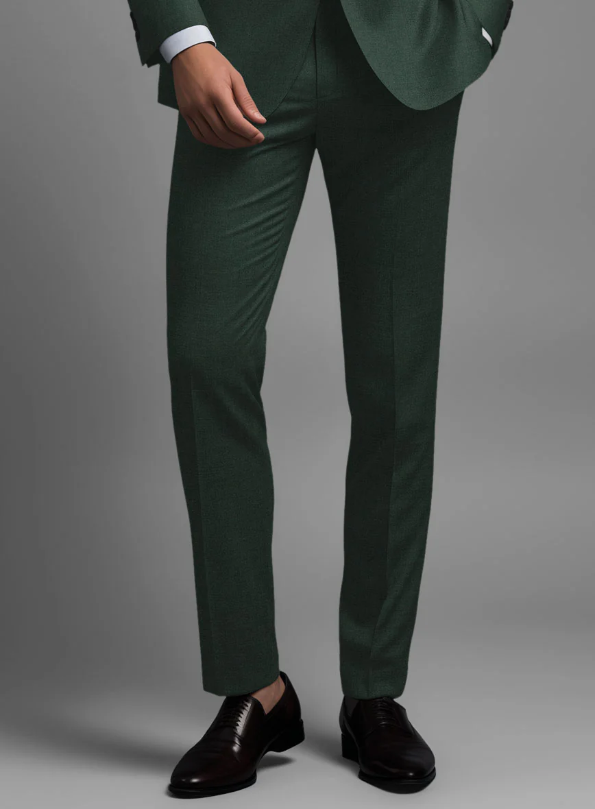 Marco Stretch Hunter Green Wool Suit - Image 5