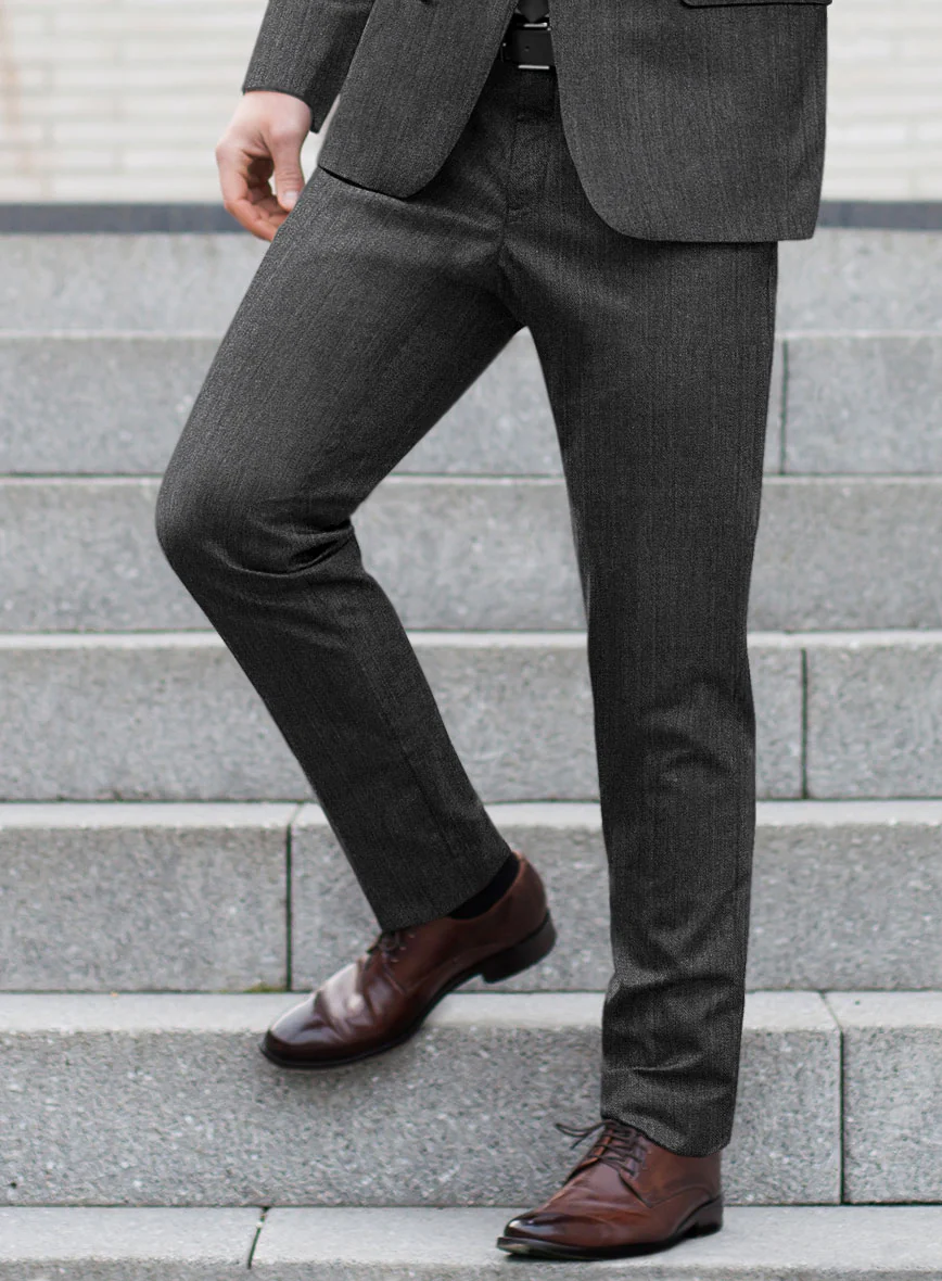 Marco Stretch Iron Gray Wool Suit - Image 4