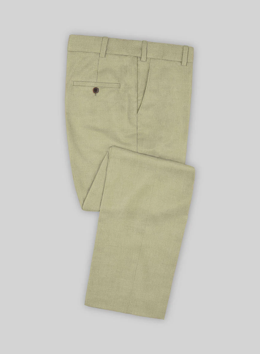 Marco Stretch Light Khaki Wool Pants