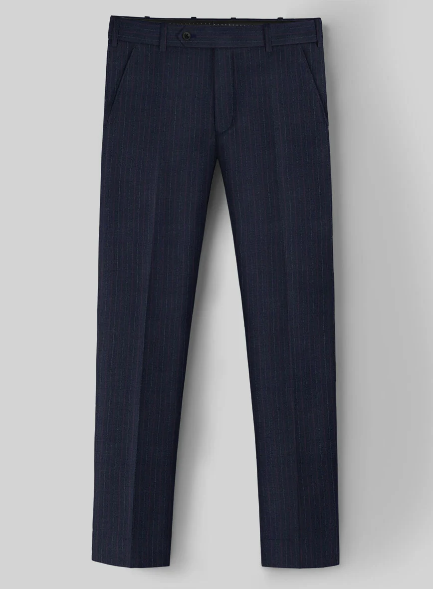 Marco Stretch Rivetti Stripe Wool Pants