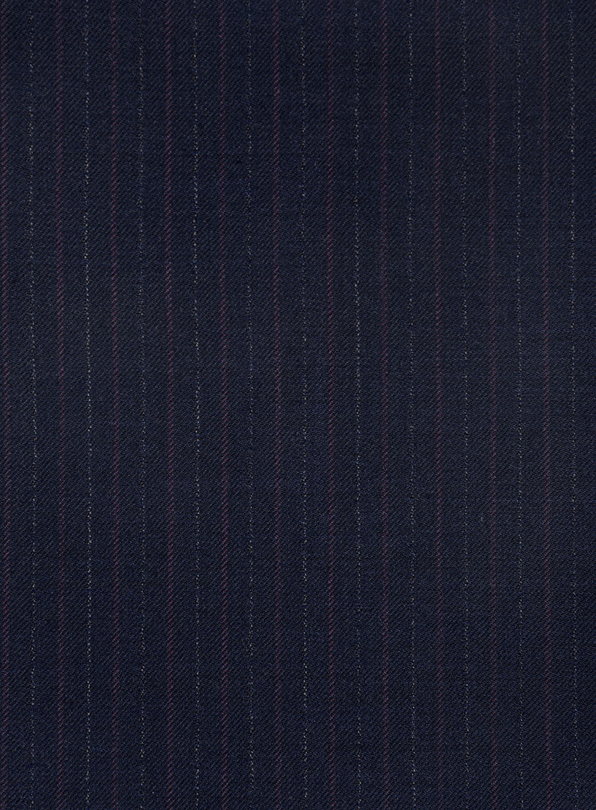 Marco Stretch Rivetti Stripe Wool Pants - Image 3
