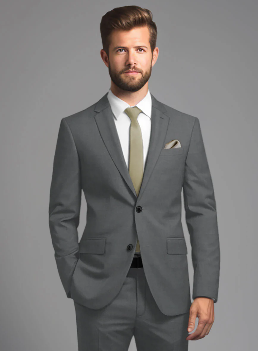 Marco Stretch Steel Gray Wool Jacket - Image 2