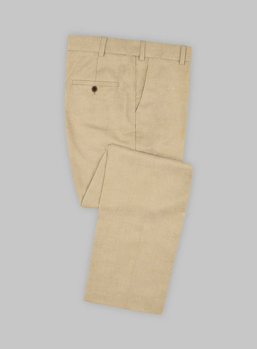 Marco Stretch Tan Wool Suit - Image 6