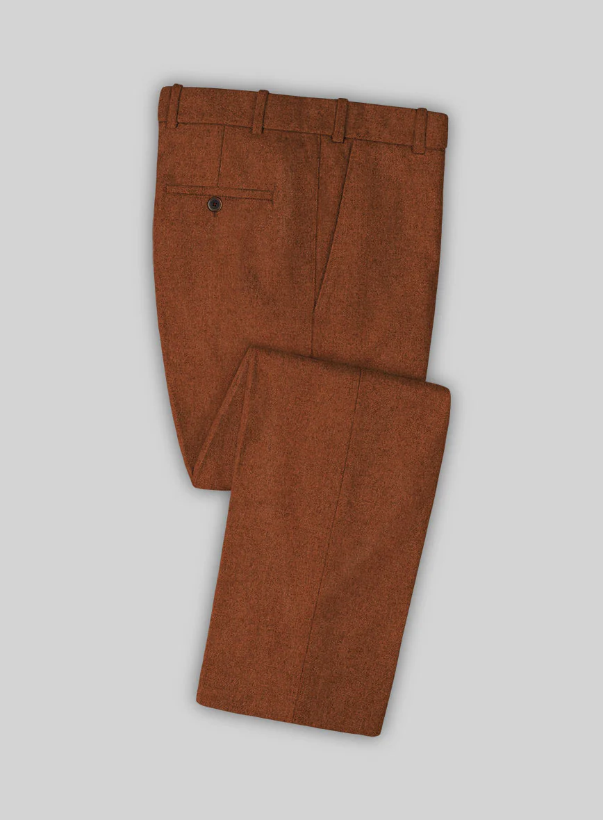 Melange Rust Tweed Pants - Image 3