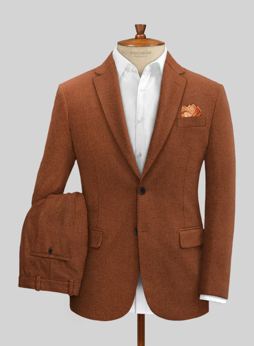 Melange Rust Tweed Suit