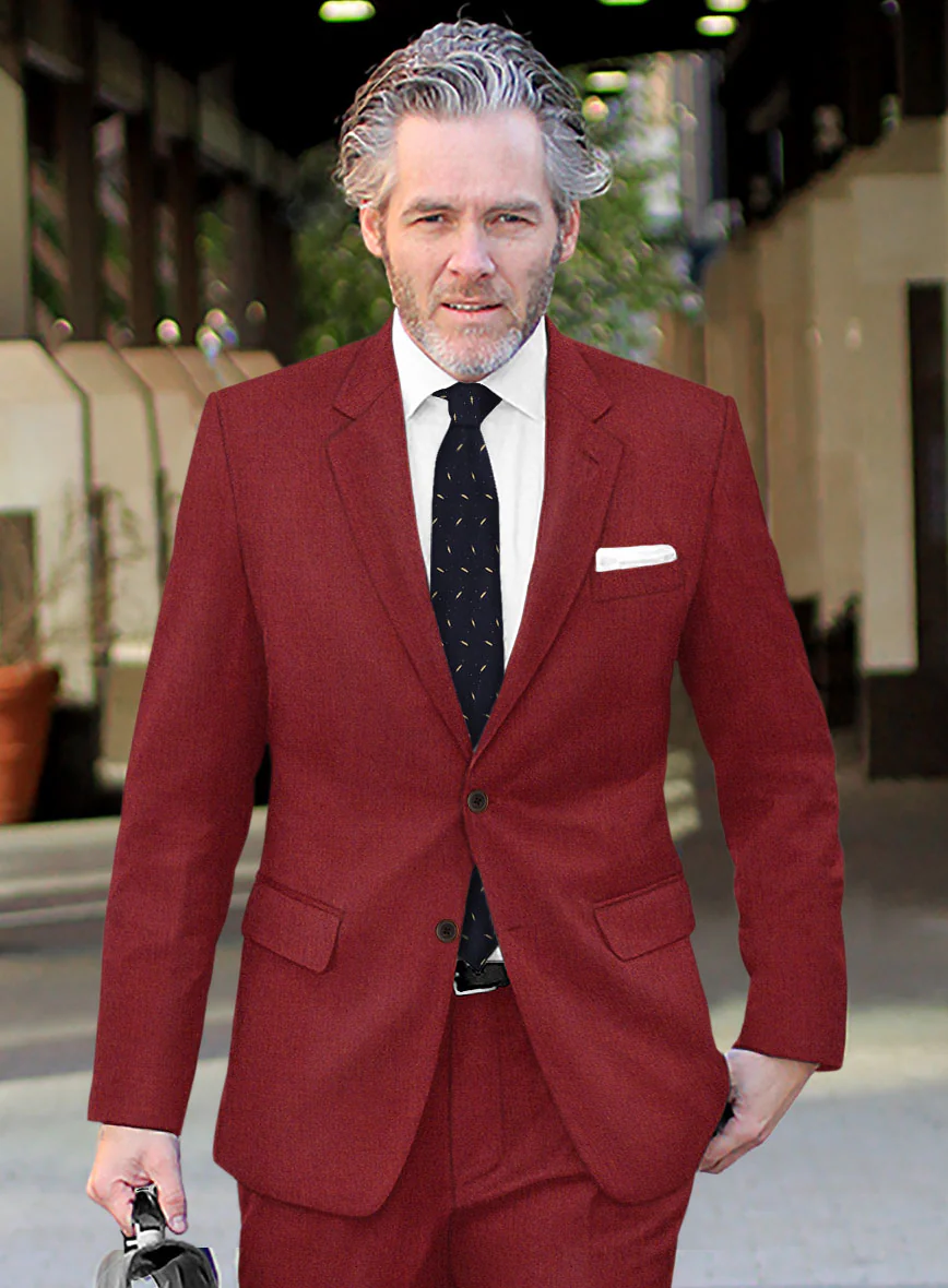 Melange Titan Red Tweed Jacket - Image 3