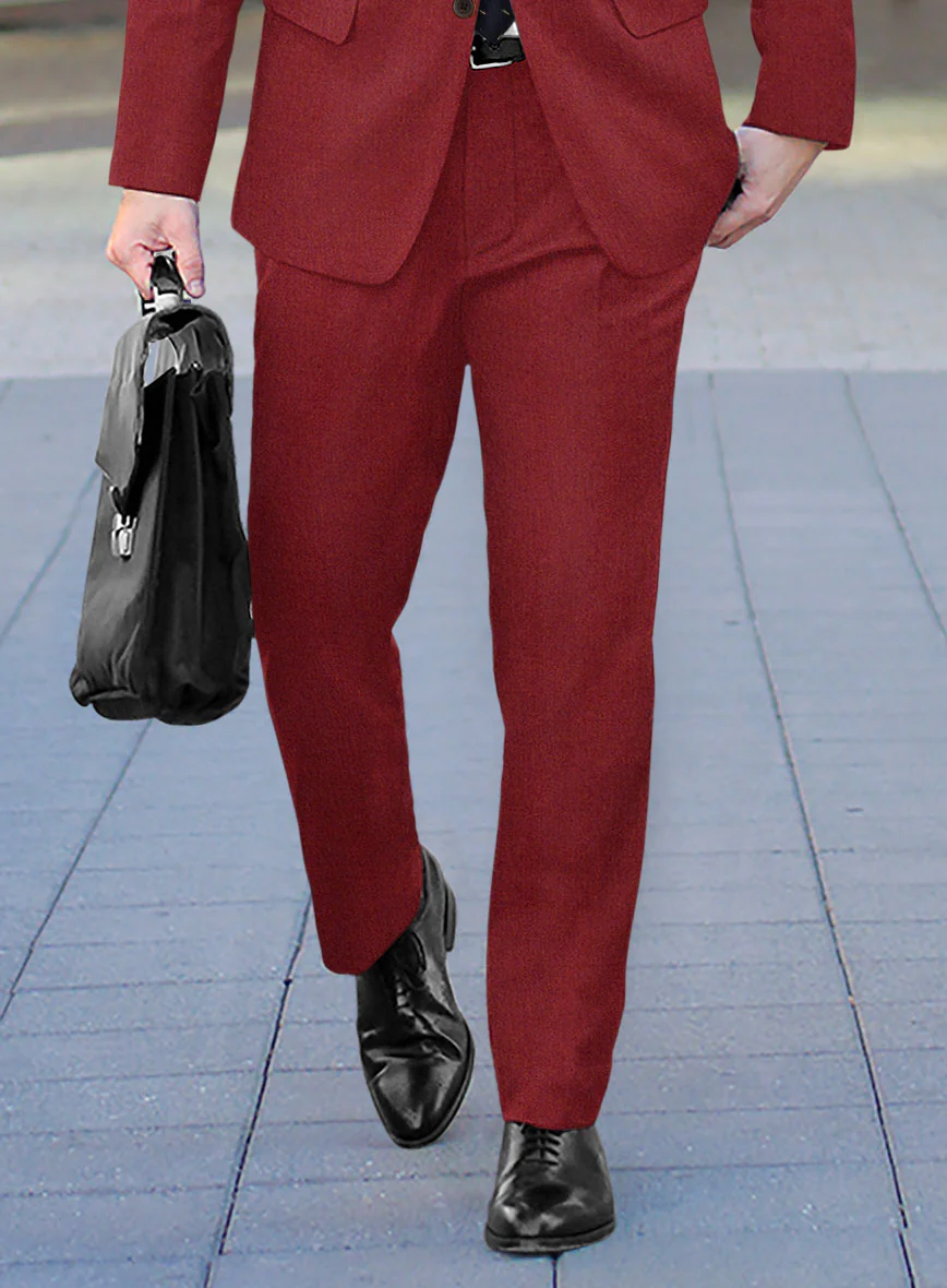Melange Titan Red Tweed Pants - Image 4