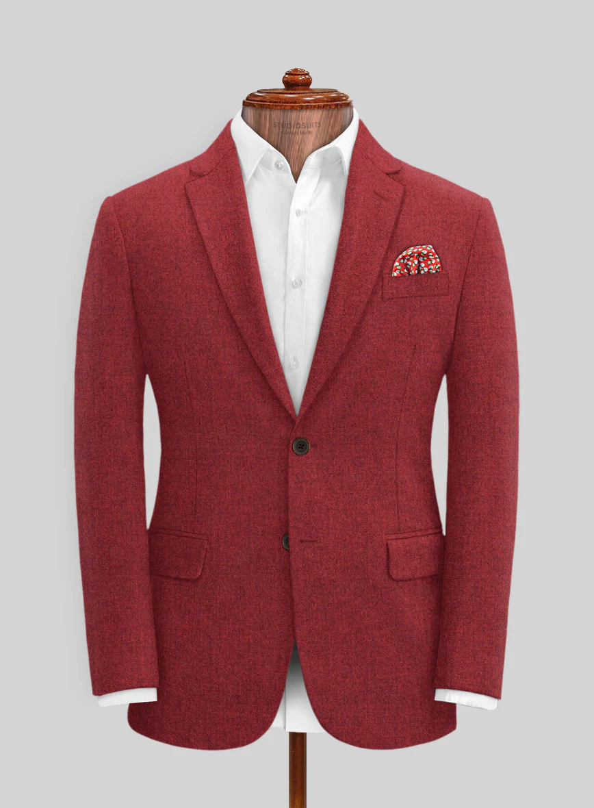 Melange Titan Red Tweed Suit - Image 4