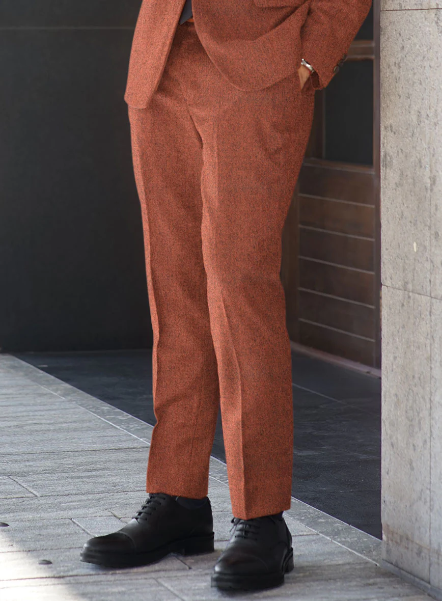 Melange Titan Rust Tweed Pants - Image 3