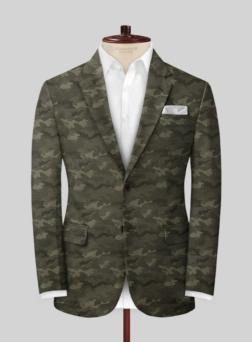 Modern Green Camo Suit - Image 3