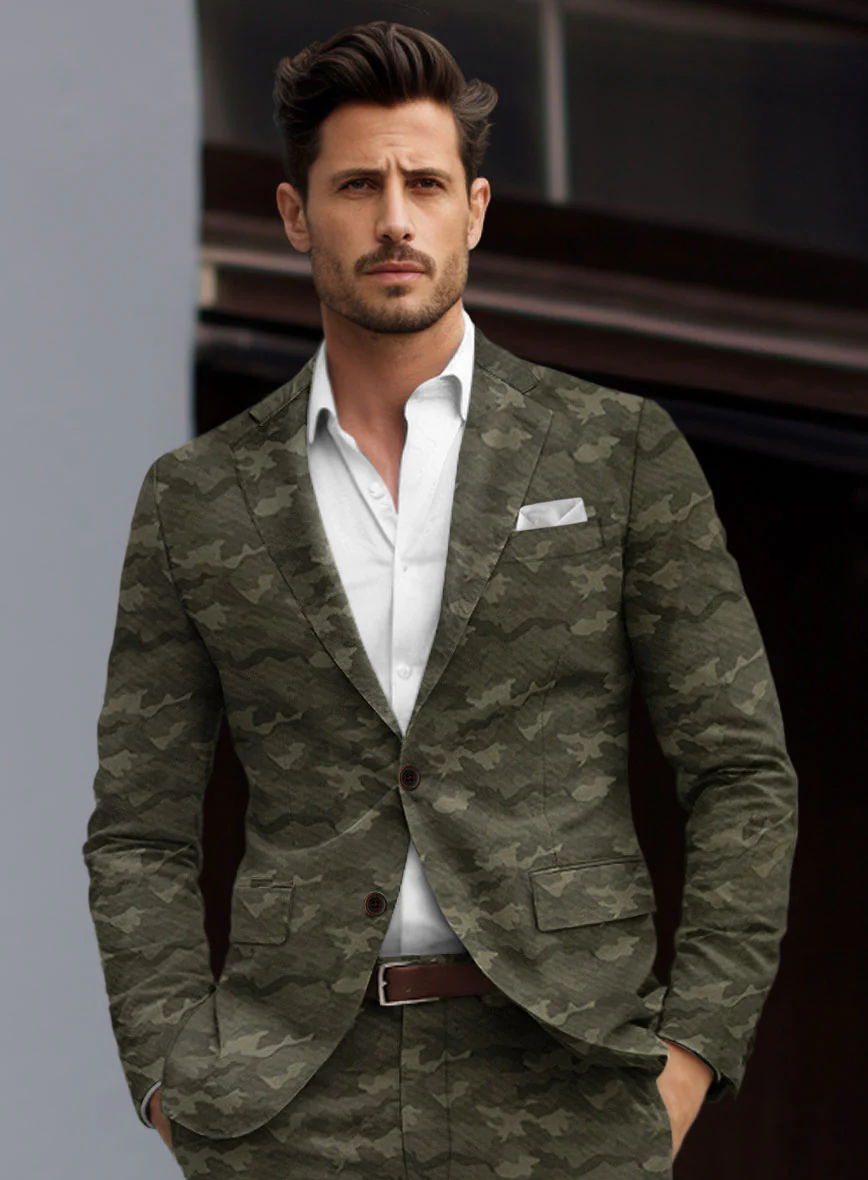 Modern Green Camo Suit - Image 4