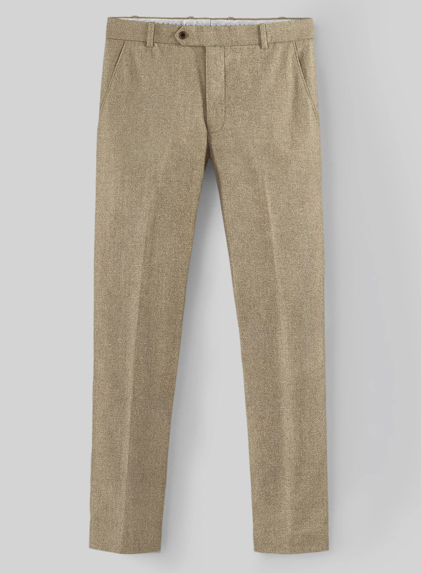 Naples Barista Beige Tweed Double Breasted Suit - Image 3