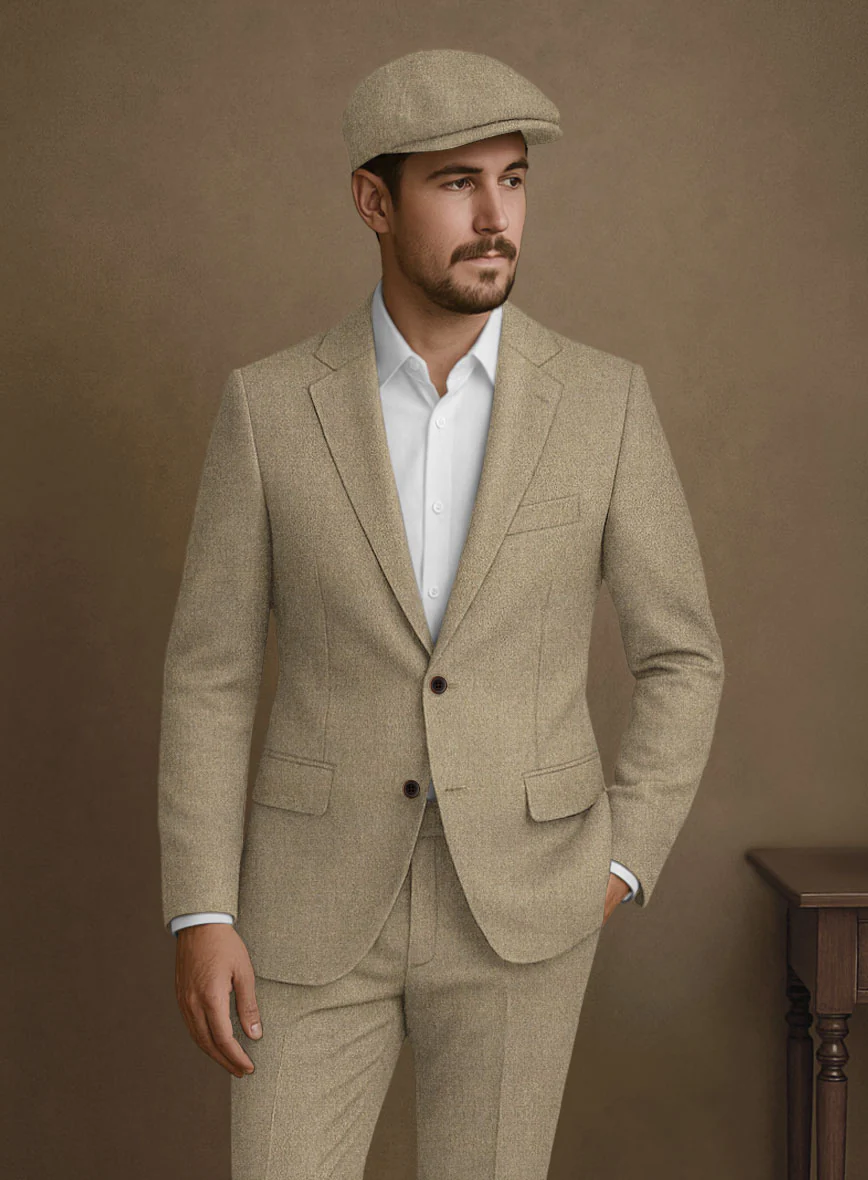 Naples Barista Beige Tweed Jacket - Image 2