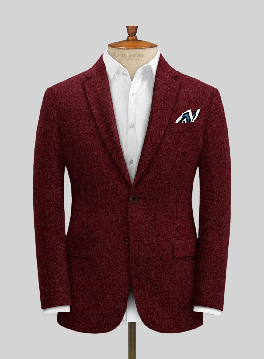 Naples Burgundy Tweed Jacket