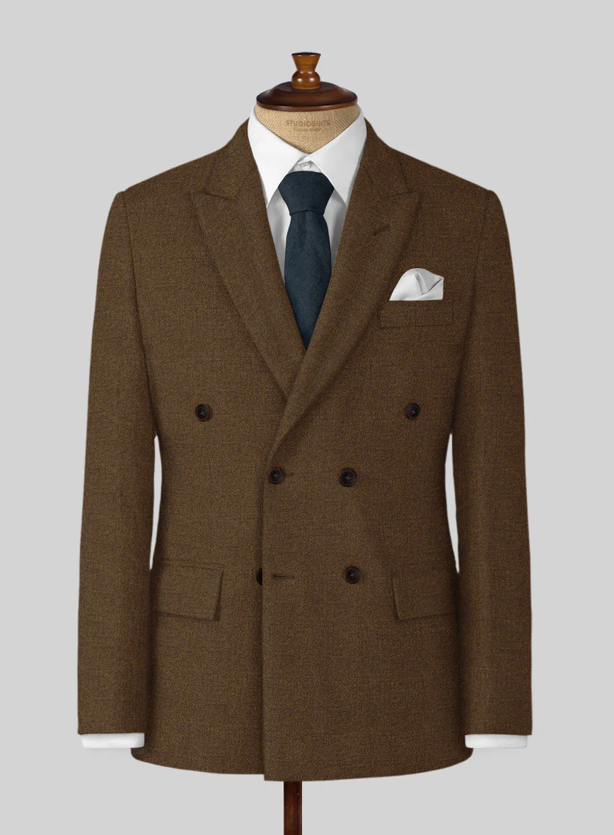 Naples Caffe Brown Tweed Double Breasted Jacket