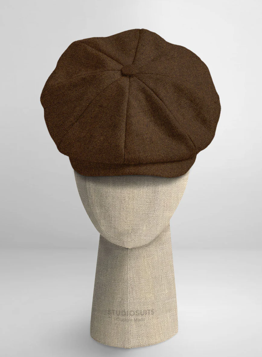 Naples Caffe Brown Tweed Newsboy Cap