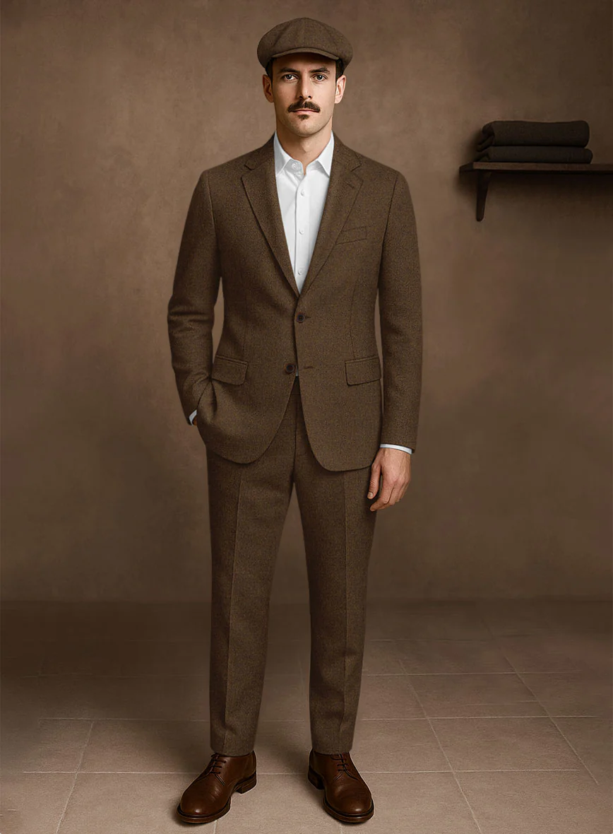 Naples Caffe Brown Tweed Suit