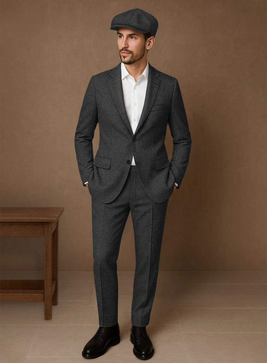 Naples Charcoal Tweed Suit