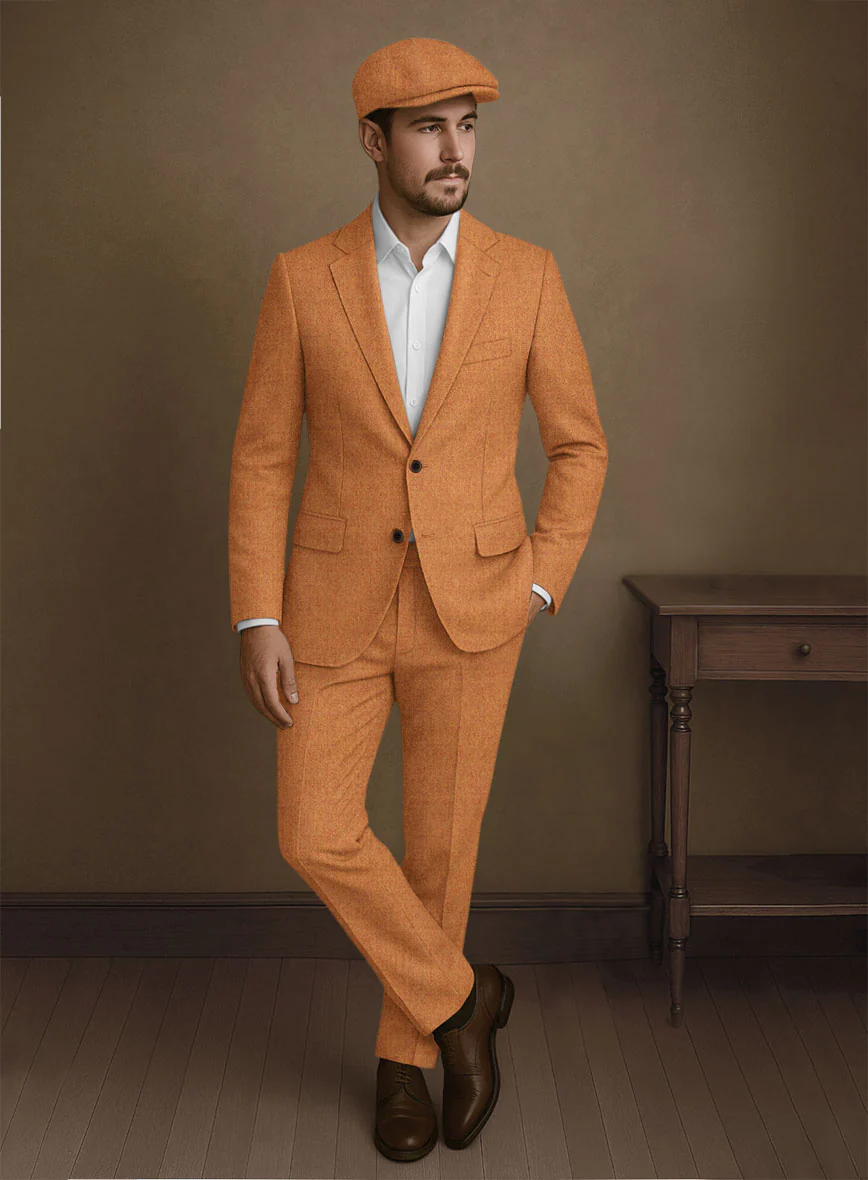 Naples Cocktail Orange Tweed Suit