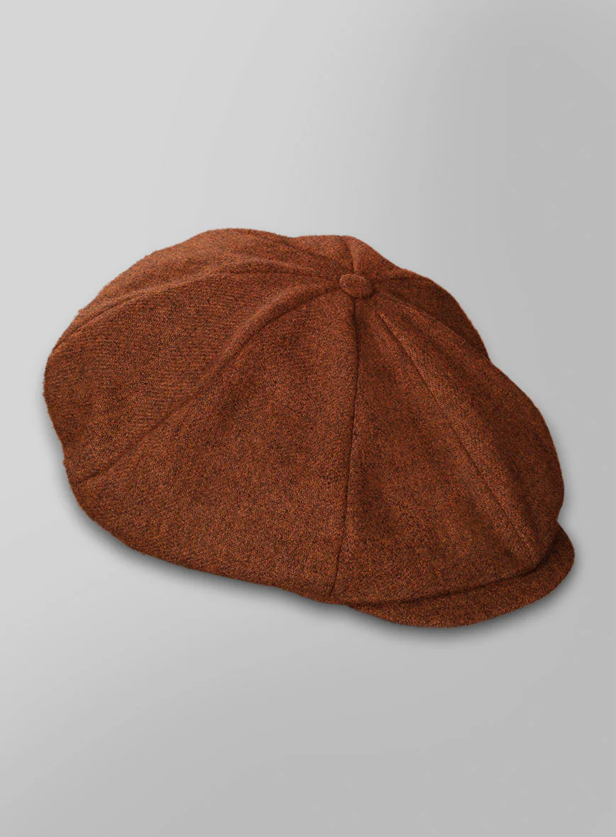 Naples Cosmic Tan Tweed Newsboy Cap - Image 3