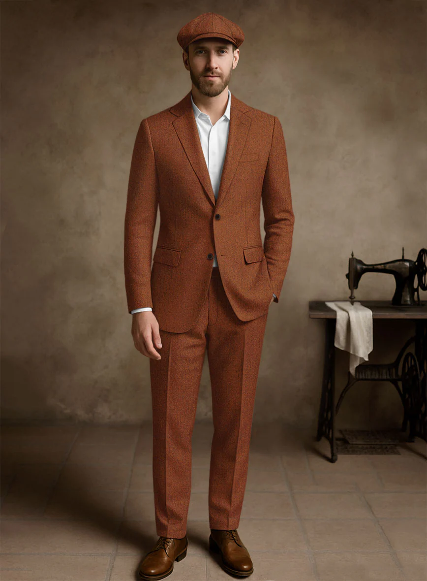 Naples Cosmic Tan Tweed Suit