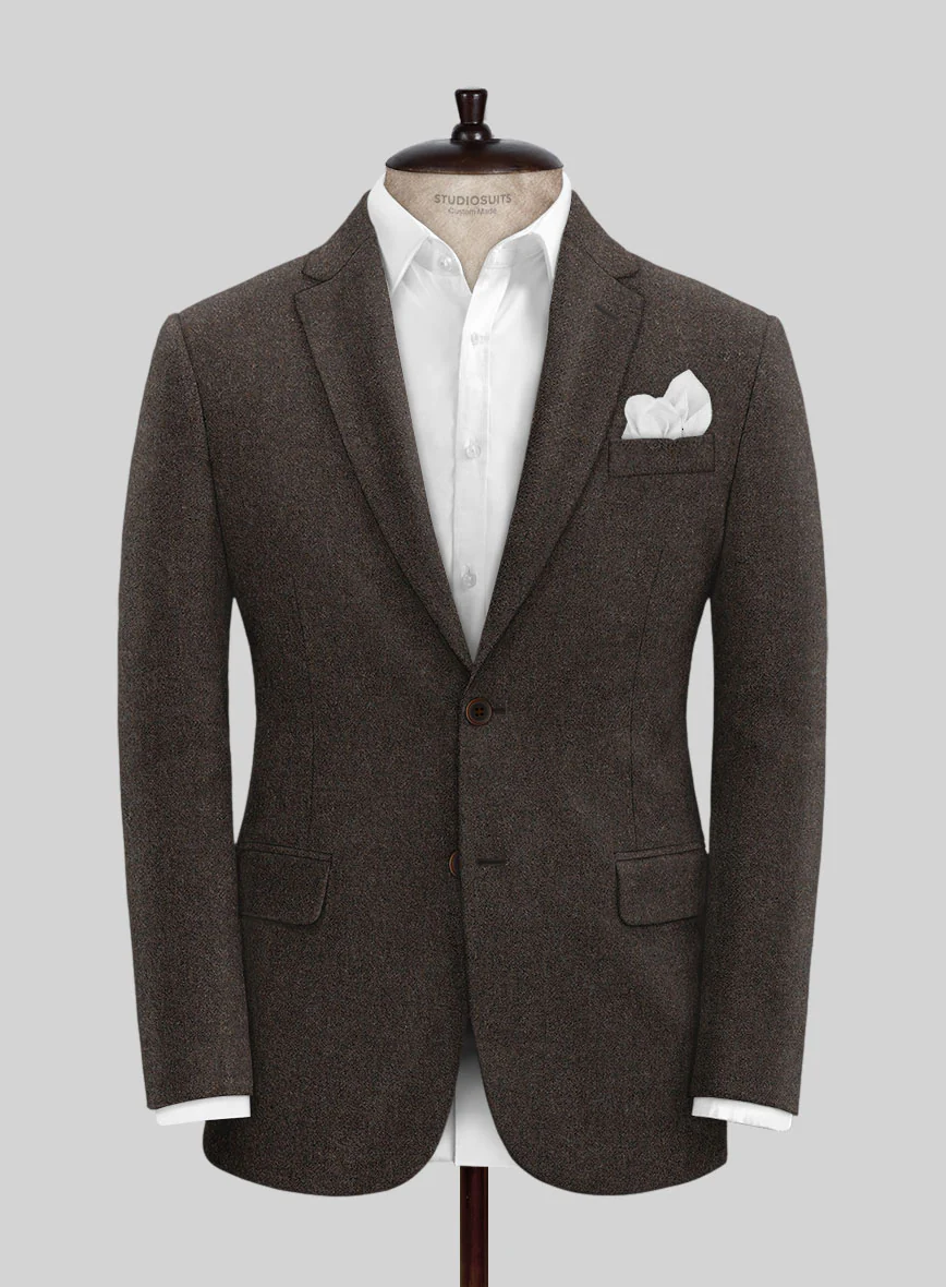 Naples Dark Brown Tweed Suit - Image 4