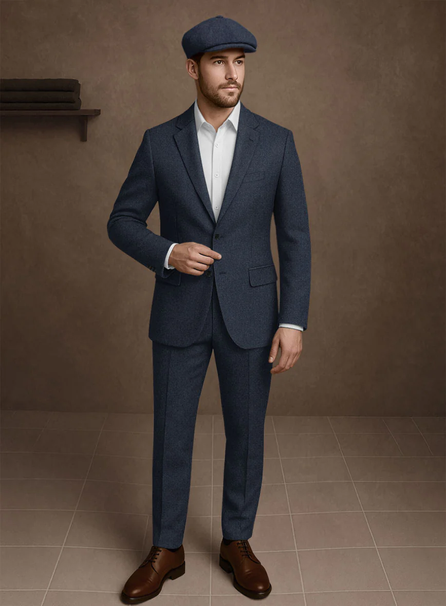 Naples Dark Indigo Tweed Suit