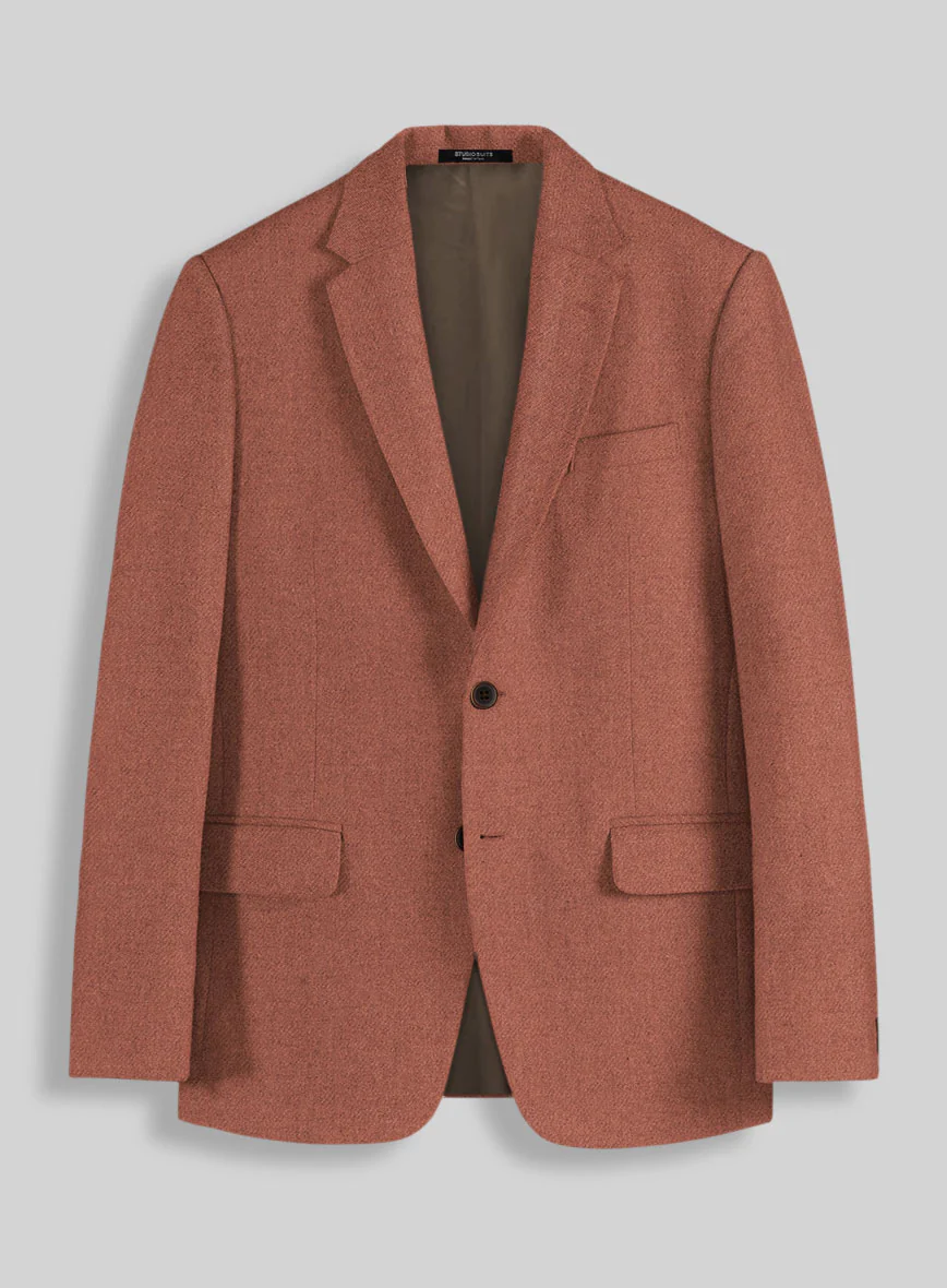 Naples Dark Salmon Pink Tweed Jacket