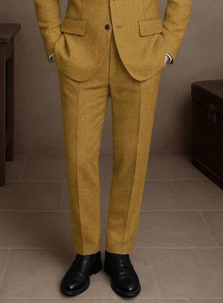 Naples English Mustard Tweed Suit - Image 6