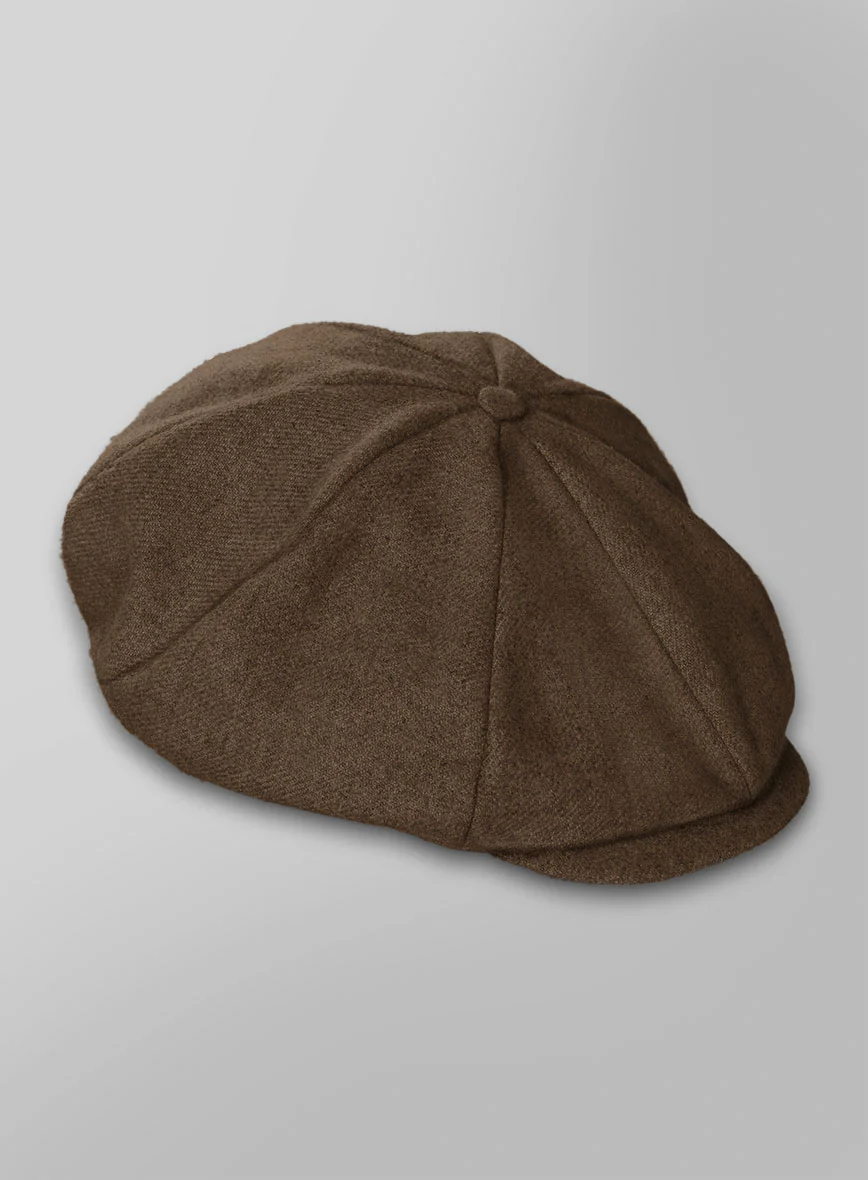 Naples Espresso Brown Tweed Newsboy Cap - Image 3