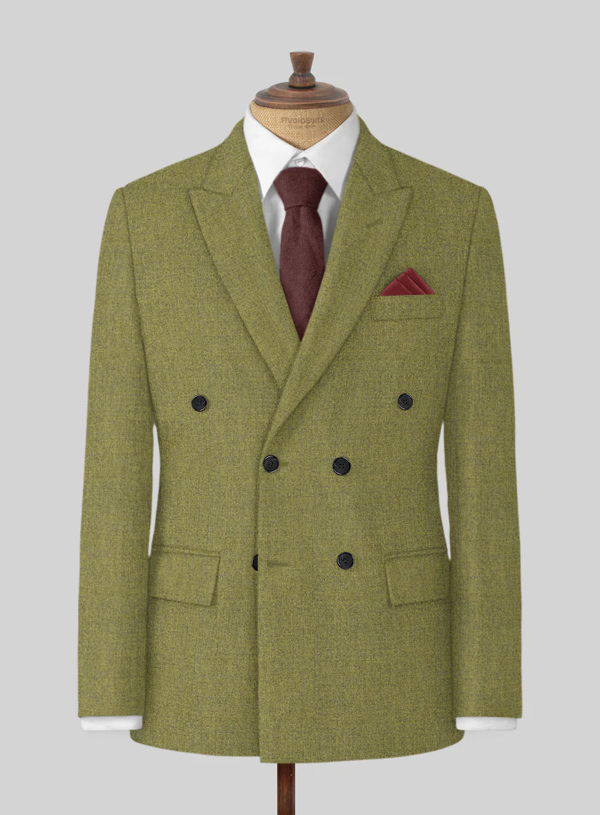 Naples Festa Green Tweed Double Breasted Jacket