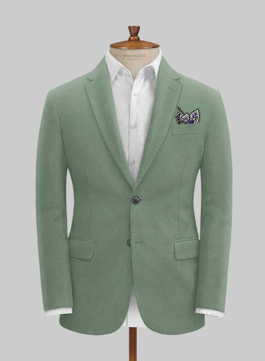 Naples Gabbana Green Tweed Jacket