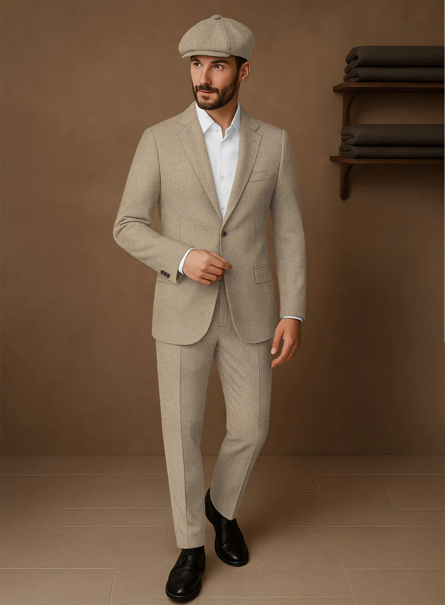 Naples Gondola Beige Tweed Suit