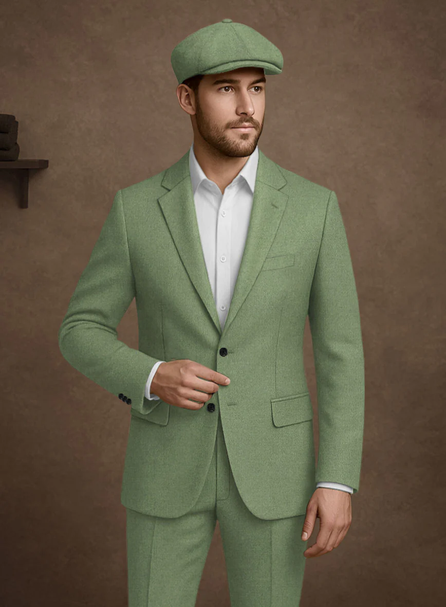 Naples Honeydew Green Tweed Suit - Image 3