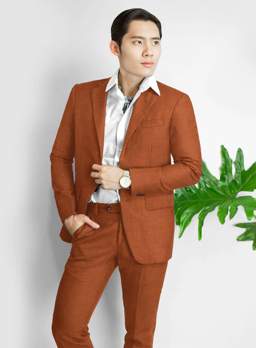 Naples Maitai Orange Tweed Suit - Image 2