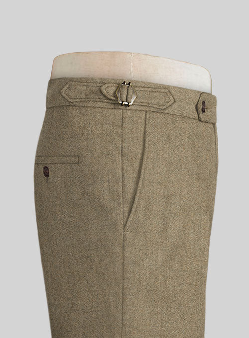 Naples Melange Brown Highland Tweed Trousers - Image 4