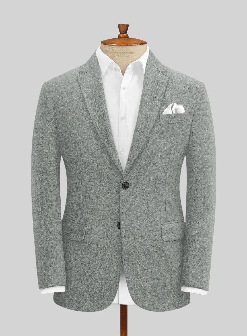 Naples Milano Sage Green Tweed Suit - Image 5