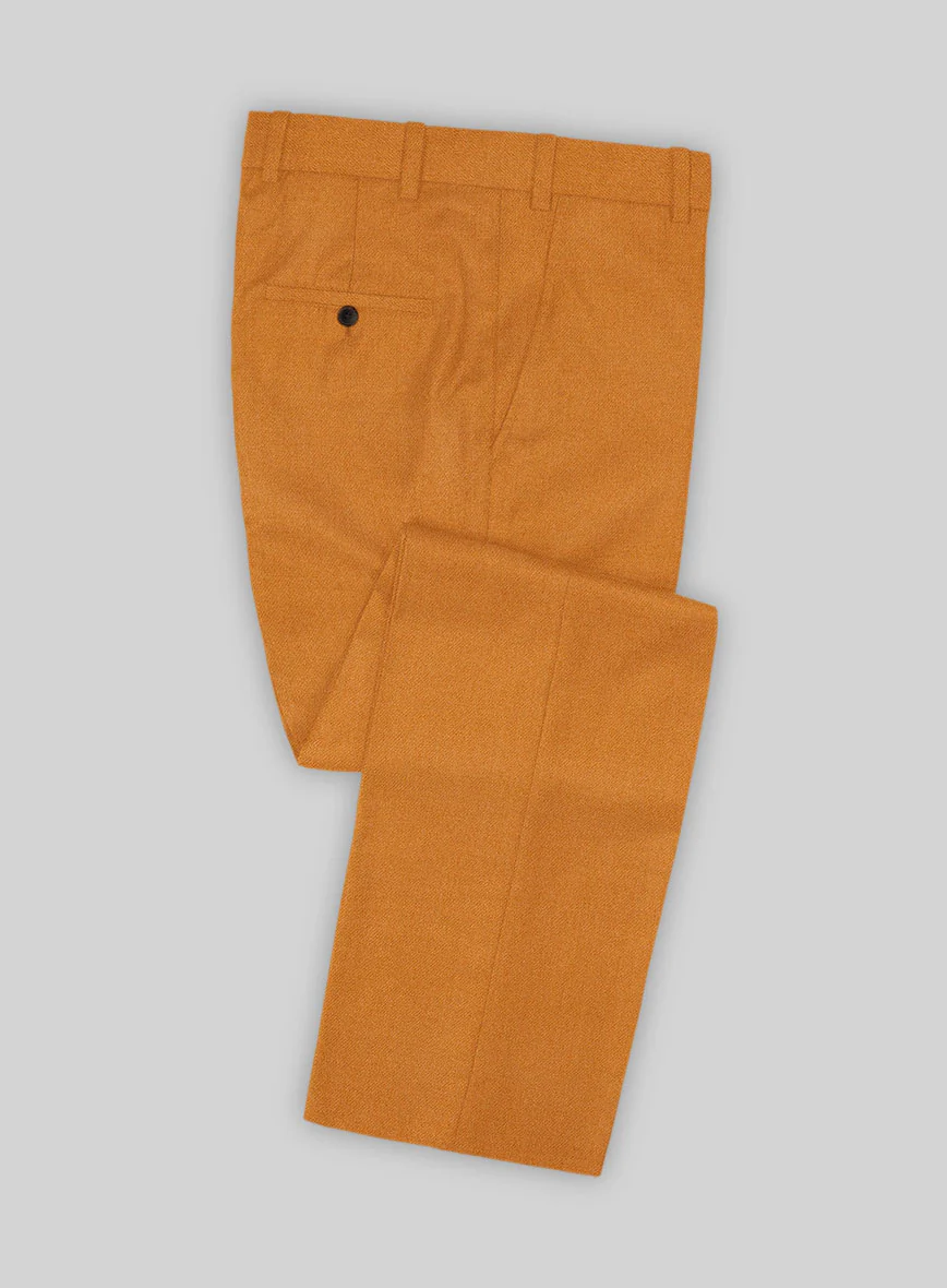 Naples Mustard Tweed Double Breasted Suit - Image 3