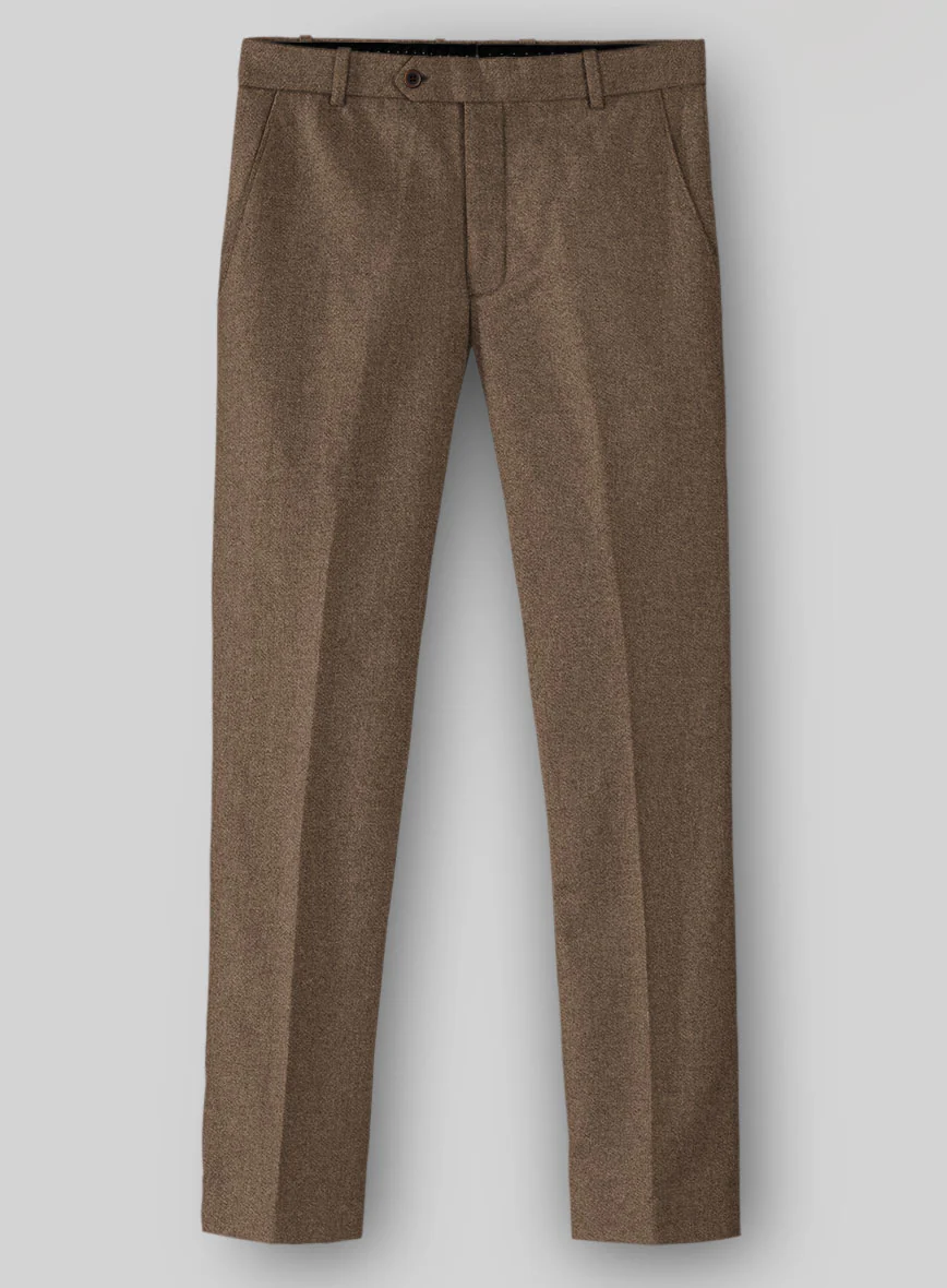 Naples Oak Wood Tweed Pants