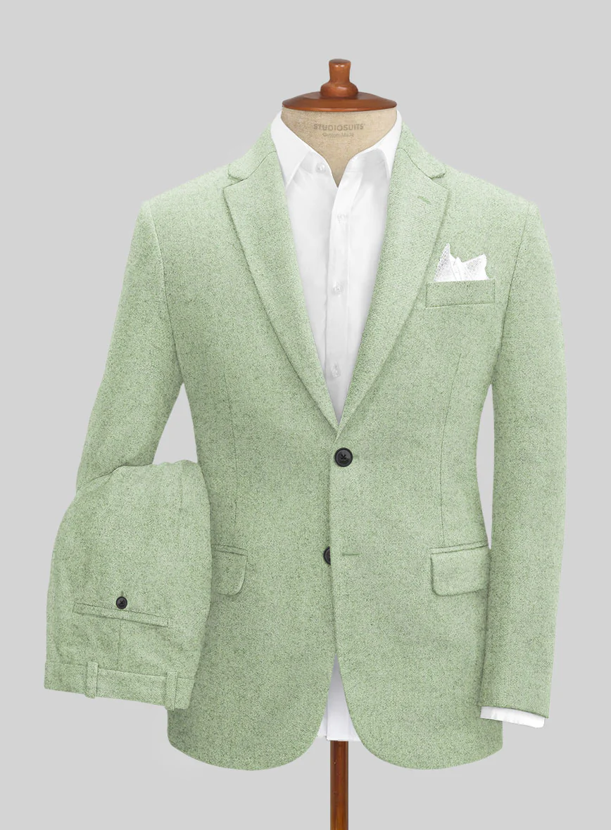Naples Pista Green Tweed Suit
