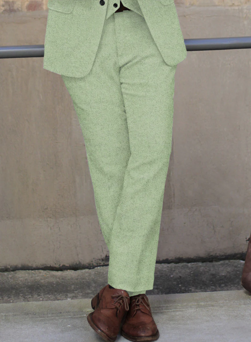 Naples Pista Green Tweed Suit - Image 6