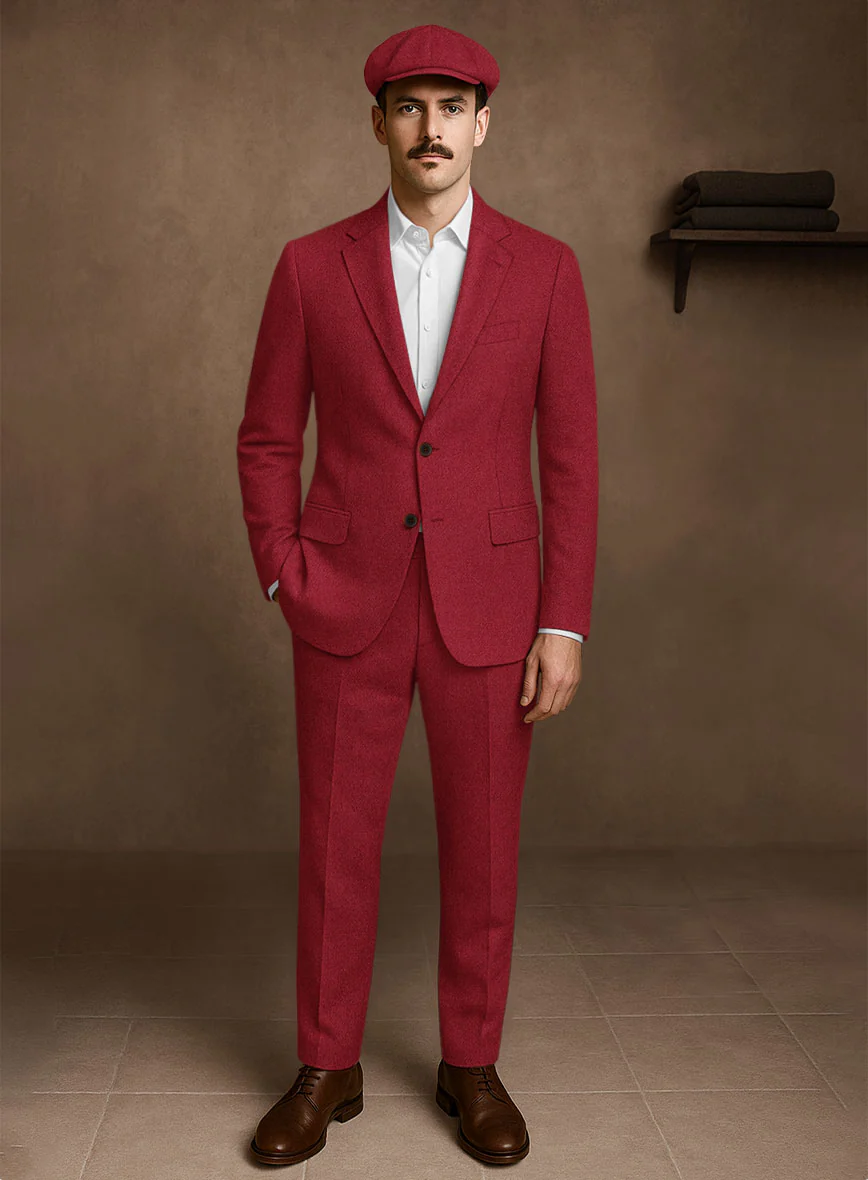 Naples Red Tweed Suit