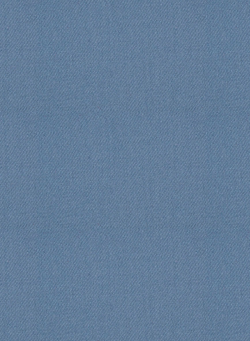 Naples Retro Blue Tweed Double Breasted Suit - Image 4