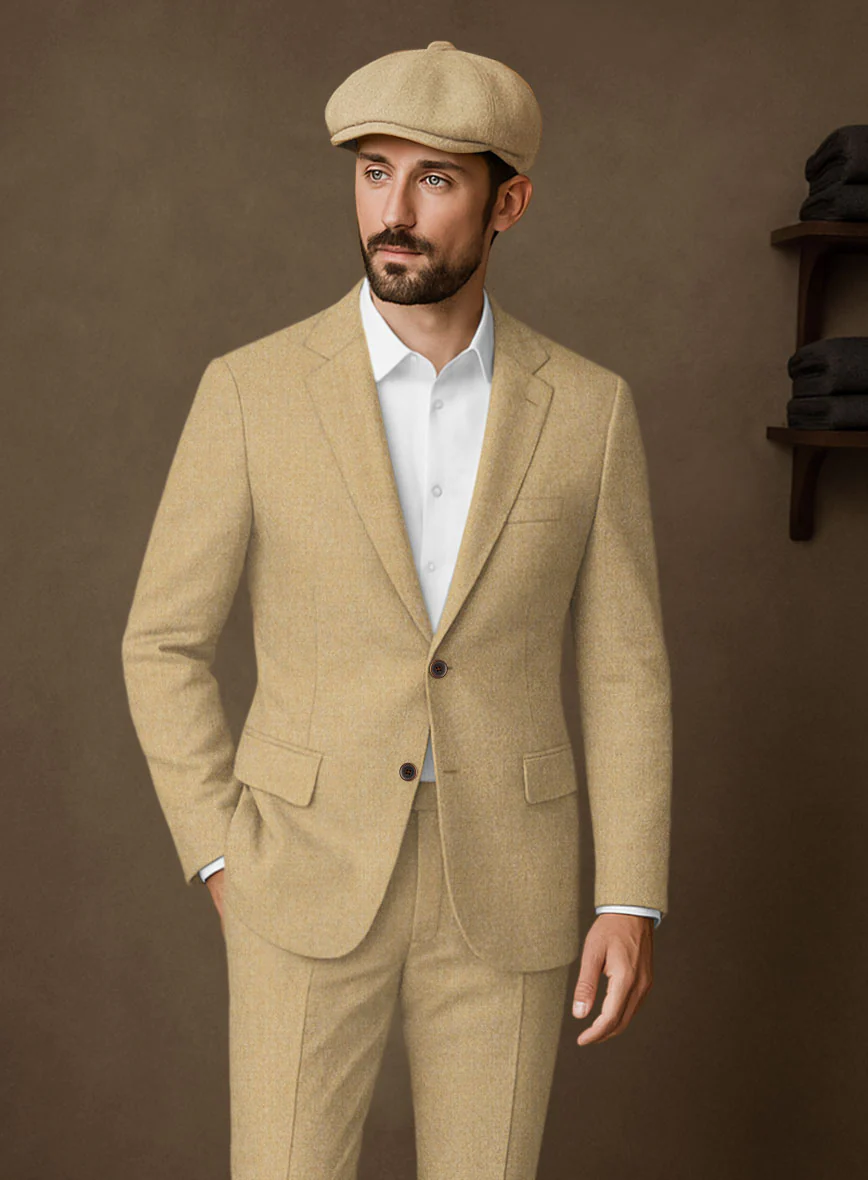 Naples Sahara Beige Tweed Jacket - Image 2