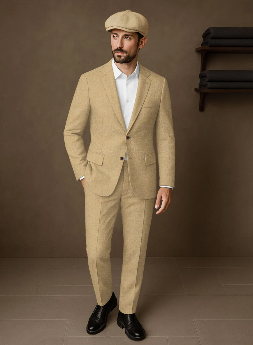 Naples Sahara Beige Tweed Suit