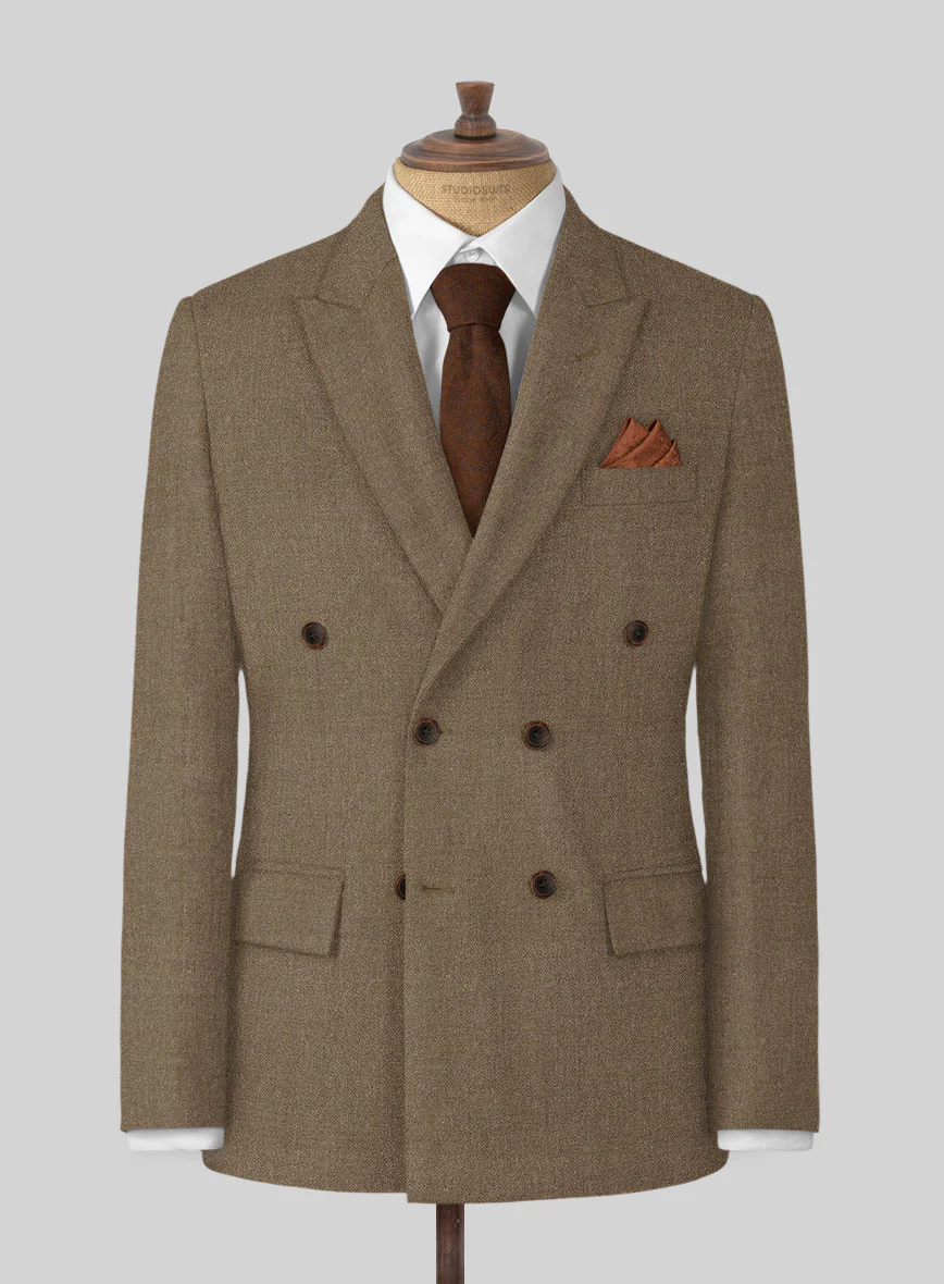 Naples Sahara Tweed Double Breasted Jacket